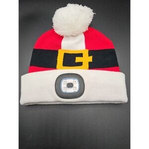 Night Scope Kids LED Rechargeable Beanie Cap Pom Hat  SANTA